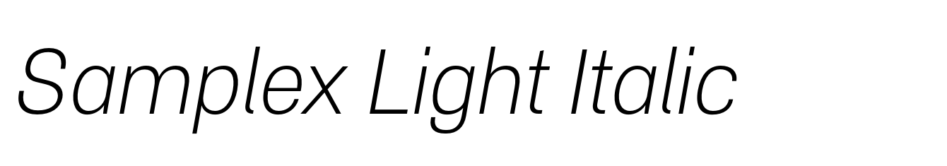 Samplex Light Italic